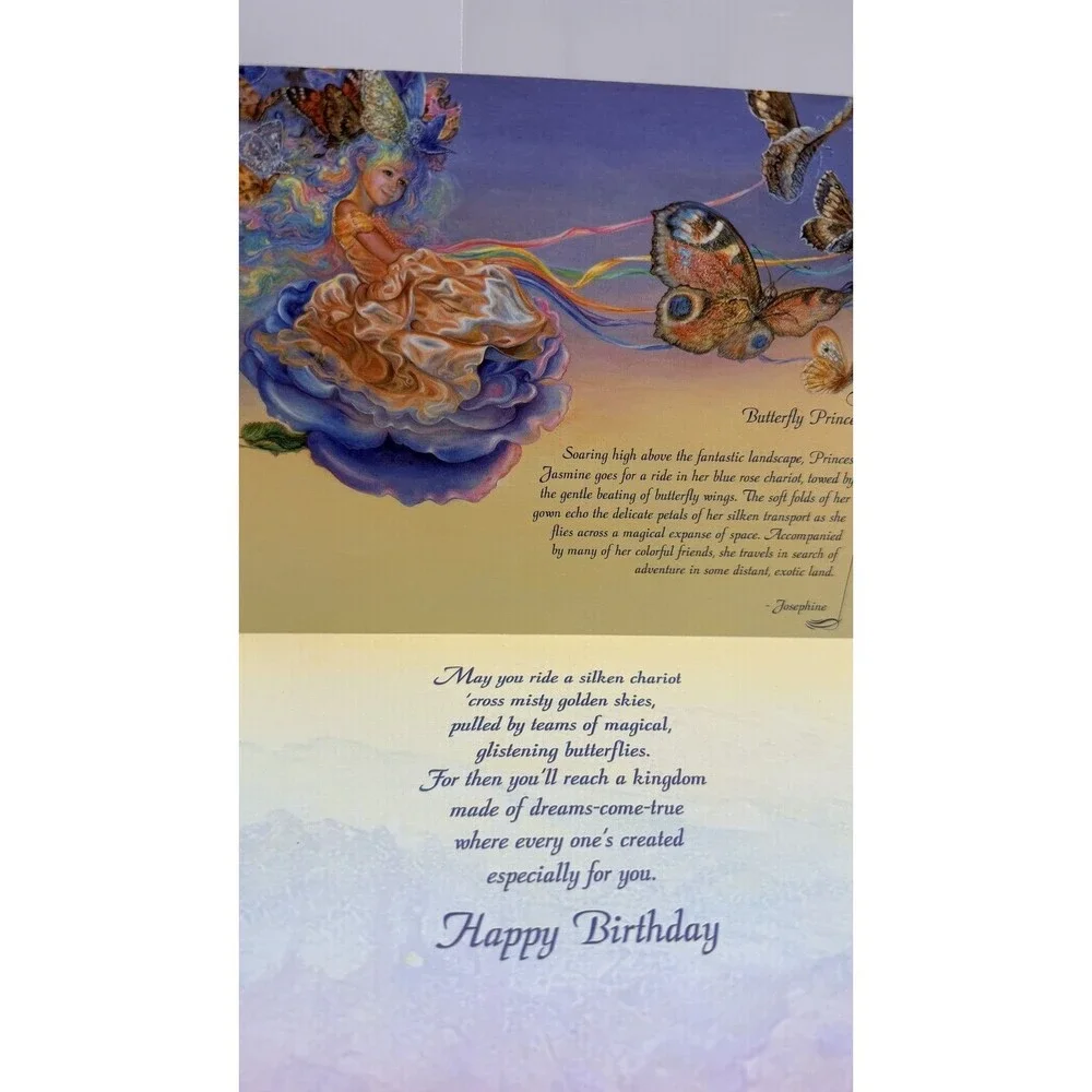 3x Josephine Wall Enchanted Universe Fairy BDay Cards Leanin' Tree + BONUS card